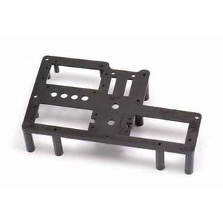 Servo mount plate Fut/Mul Plastic Black