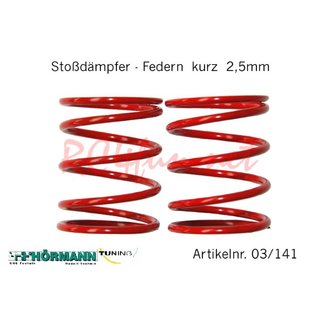 Stodmpfer Feder kurz TK09 2,5mm rot (2 Stck)