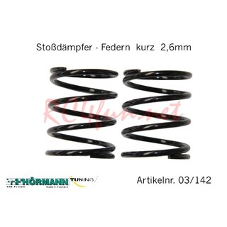 Stodmpfer Feder kurz TK09 2,6mm schwarz (2 Stck)