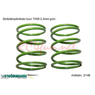 Sto�d�mpfer Feder kurz TK09 2,3mm gr�n (2 St�ck)
