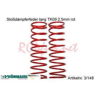 Stodmpfer Feder lang TK09 2,5mm rot (2 Stck)