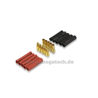 Goldkontakt 3,5 mm 5 x Goldstecker + 5 x Goldbuchse + 10 x Schrumpfschlauch