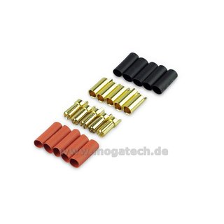 Goldkontakt 5,5 mm 5 x Goldstecker + 5 x Goldbuchse + 10 x Schrumpfschlauch