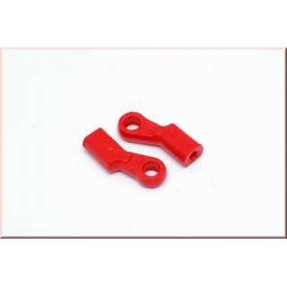 Rose joint plastic body medium angled M6 (Red)